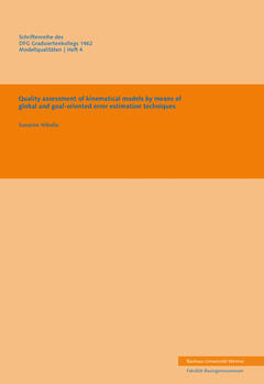 Quality assessment of kinematical models by means of global and goaloriented error estimation techniques