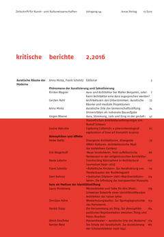 kritische berichte 2.2016