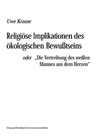 Religiöse Implikation des ökologischen Bewußtseins