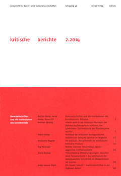 kritische berichte 2.2014