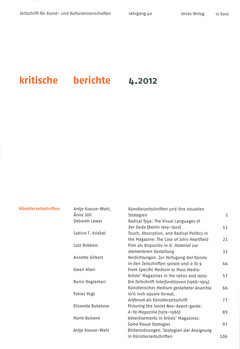 kritische berichte 4.2012