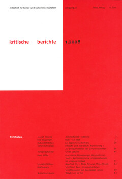 kritische berichte 1.2008