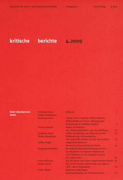 kritische berichte 4.2009